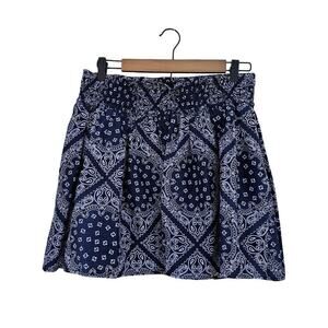 Ariat Bandana Print Skirt Navy Blue Size L
